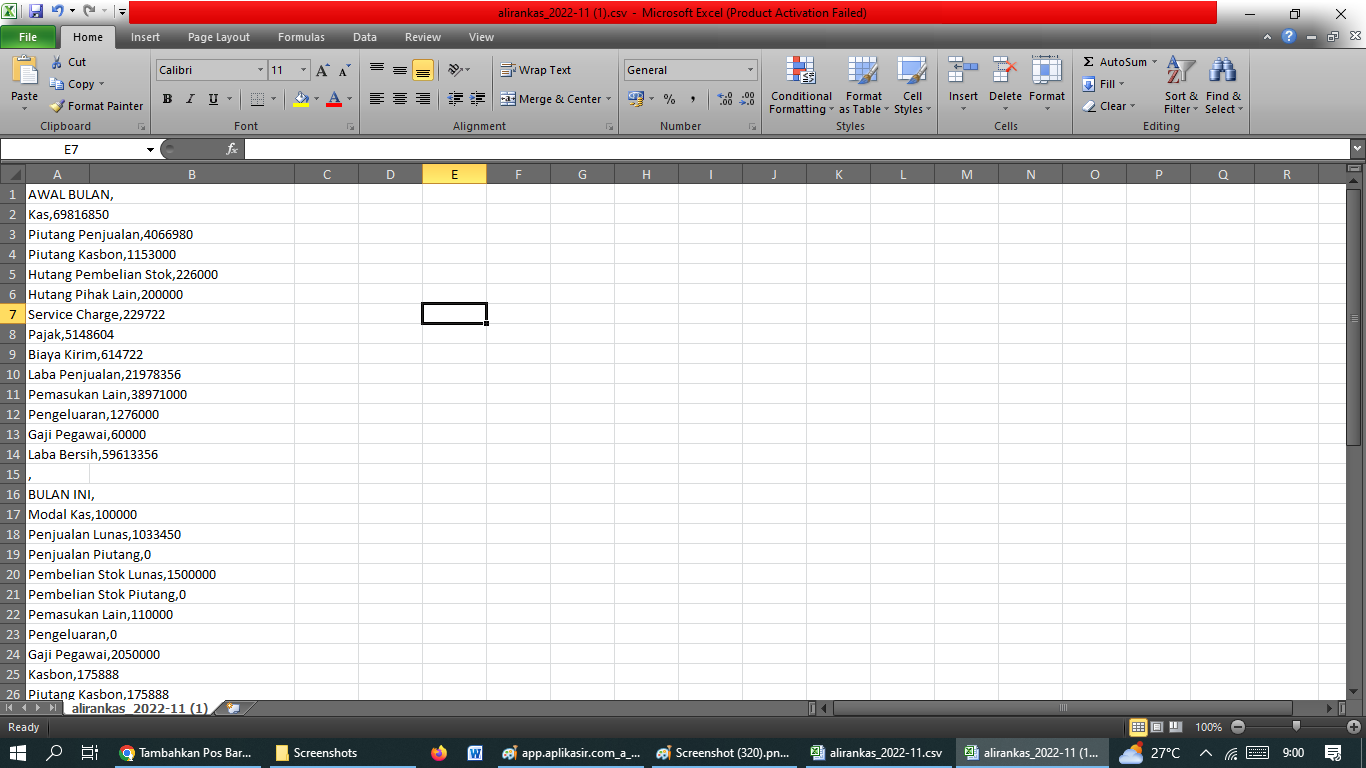 Panduan Export Data Aliran Kas - Blog Aplikasir