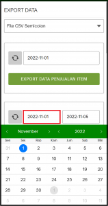 Panduan Export Data dengan Rentan Waktu